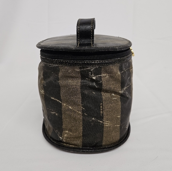 Fendi Vintage FF Vanity Bag in Pequin Stripe with Gold Hardware - Picture 5 of 13